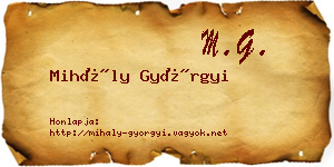 Mihály Györgyi névjegykártya